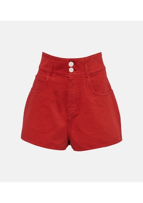 Alaia High-rise cotton shorts