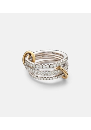 Spinelli Kilcollin Nova sterling silver and 18kt gold ring with diamonds