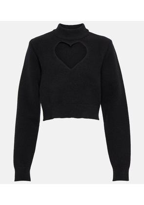 Alaia Keyhole virgin wool cropped sweater