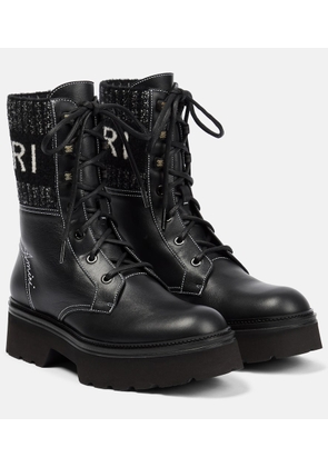 Amiri Leather lace-up boots