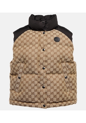 Gucci GG cotton canvas down vest
