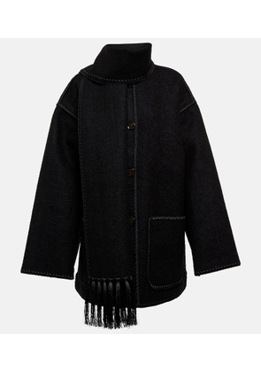 Toteme Embroidered wool-blend scarf jacket