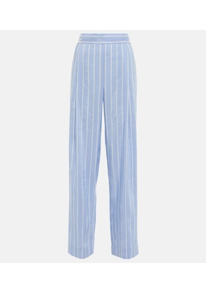 Vince Striped high-rise wide-leg pants