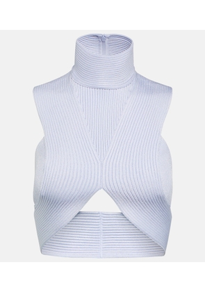 Alaia Ribbed-knit crop top