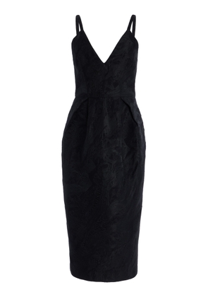 Rosie Assoulin Tulip-Waist Jacquard Midi Dress - Moda Operandi
