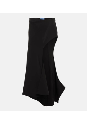 Mugler Asymmetric jersey midi skirt