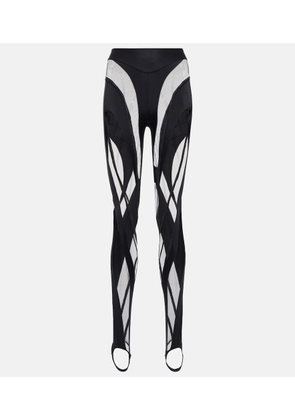 Mugler Paneled stirrup leggings