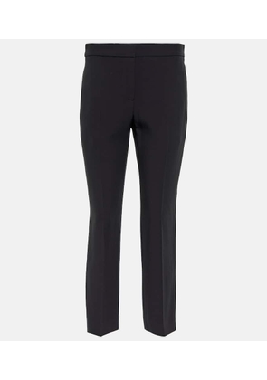 McQueen Mid-rise slim crepe pants