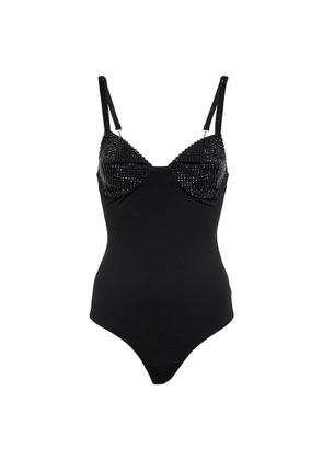 Area Embellished jersey bodysuit