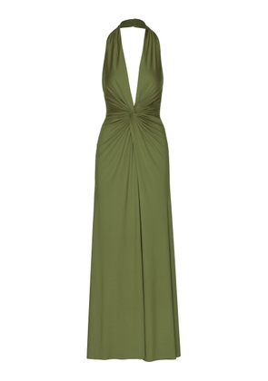 Andres Otalora Mendra Gathered Jersey Maxi Dress - Moda Operandi