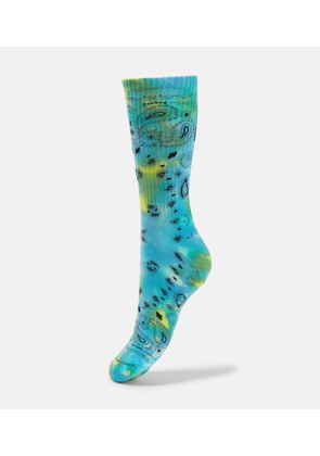 Alanui Bandana cotton-blend socks