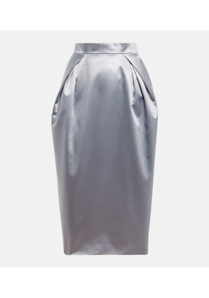 Maison Margiela Satin draped midi skirt
