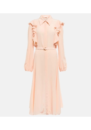 Chloe Ruffled silk shirt dress