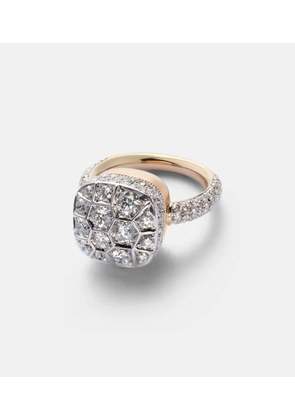 Pomellato Nudo Solitaire Assoluto 18kt rose and white gold ring with diamonds