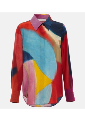 Chloe Printed silk crepe de chine shirt