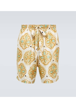 Commas Printed silk shorts