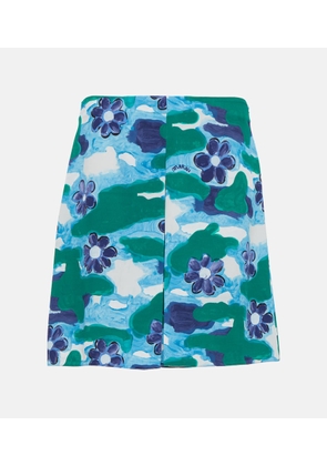 Marni Printed cady miniskirt