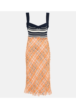 Marni Patterned cotton-blend midi dress