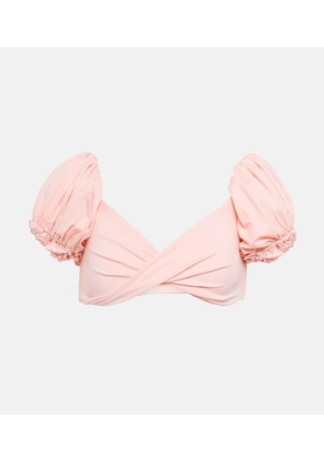 Giambattista Valli Puff-sleeve bikini top