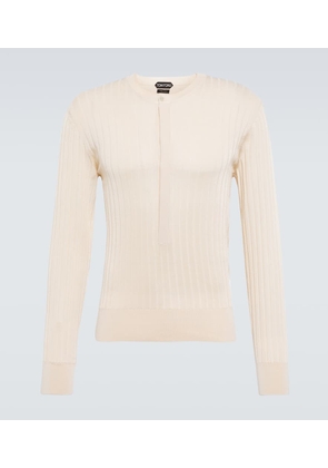 Tom Ford Silk-blend Henley sweater