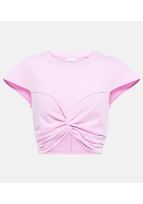 Isabel Marant Zineae cotton jersey crop top