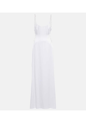 Galvan Bridal Pearled Cove cutout gown