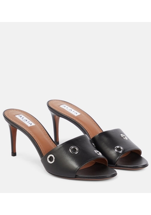Alaia Oeillets embellished leather sandals