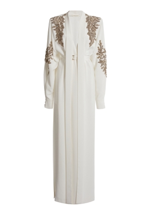 Zuhair Murad Embellished Cady Long Robe Dress - Moda Operandi