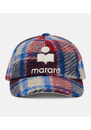 Isabel Marant Tyron checked wool-blend baseball cap