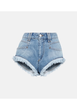 Marant Etoile Eneidao fringe-trimmed denim shorts