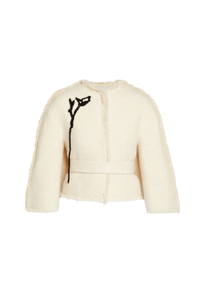 Erdem Appliquéd Cotton-Blend Cocoon Jacket - Moda Operandi