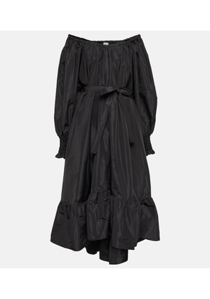Patou Off-shoulder faille maxi dress