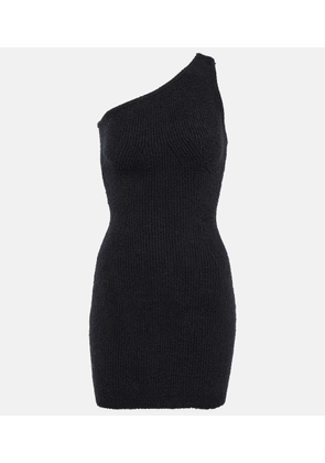Wardrobe.NYC Ribbed cotton-blend minidress