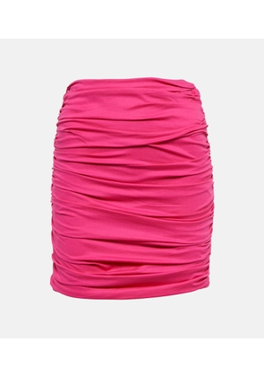 Giuseppe di Morabito Gathered cotton-blend miniskirt