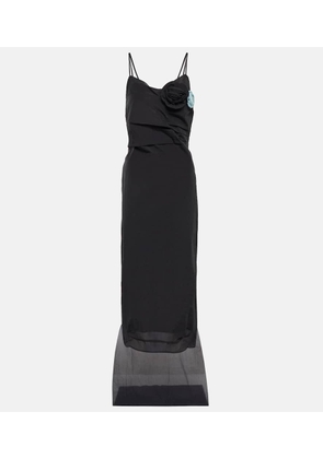 Prada Embellished draped gown