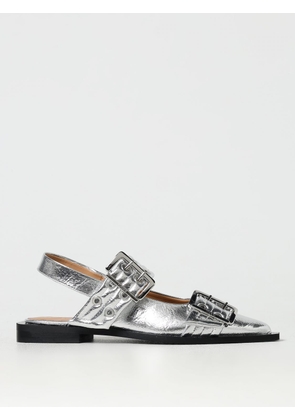 Ballet Flat GANNI Woman color Silver