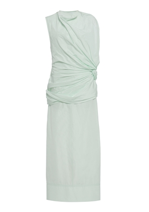 Jil Sander Gathered Taffeta Midi Dress - Moda Operandi
