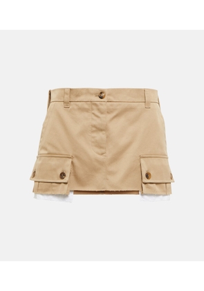 Miu Miu Chino cotton miniskirt