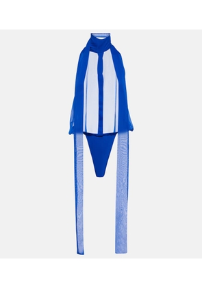 LaQuan Smith Tie-neck bodysuit