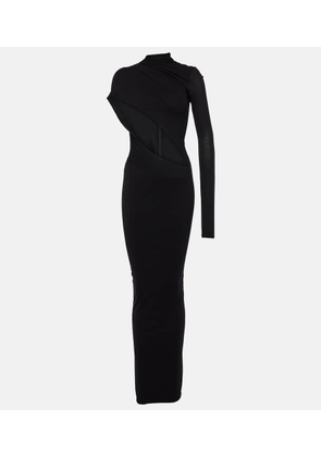 LaQuan Smith Asymmetric cutout jersey gown