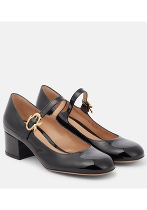 Gianvito Rossi Ribbon patent leather Mary Jane pumps