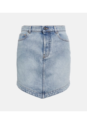 Alexandre Vauthier Embellished denim miniskirt