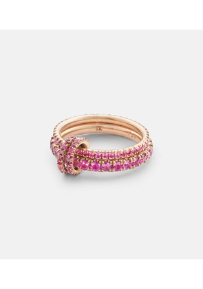 Spinelli Kilcollin Delphinus Rouge Petite Deux 18kt gold ring with sapphires and rubies