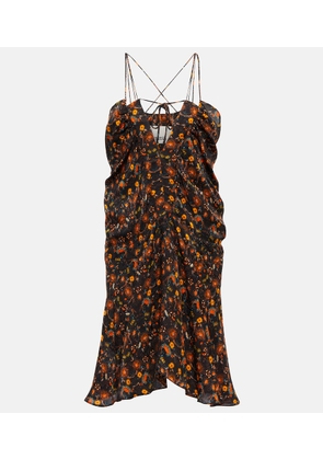 Isabel Marant Presly floral silk-blend minidress