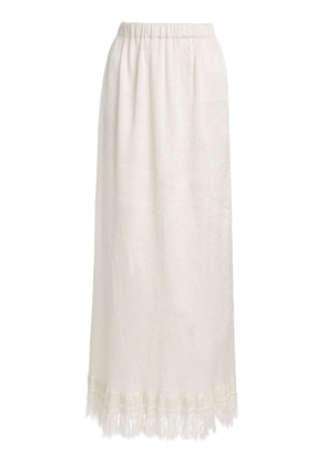 FFORME Coralie Frayed Silk Maxi Skirt - Moda Operandi