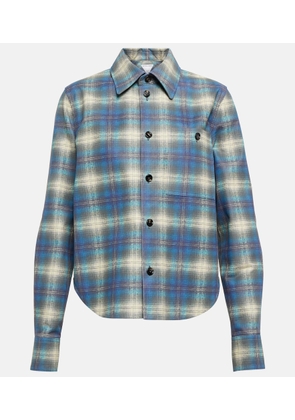 Bottega Veneta Checked leather shirt