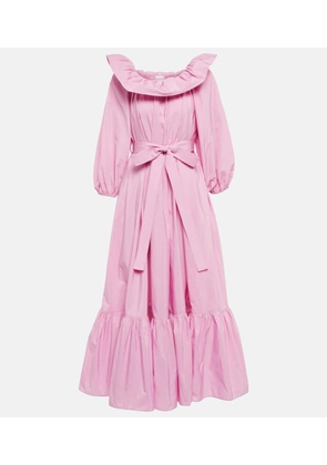 Patou Off-shoulder faille maxi dress