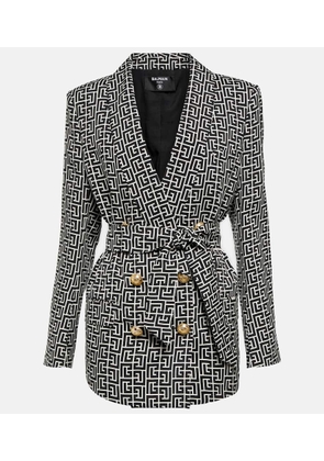 Balmain Double-breasted monogram jacket