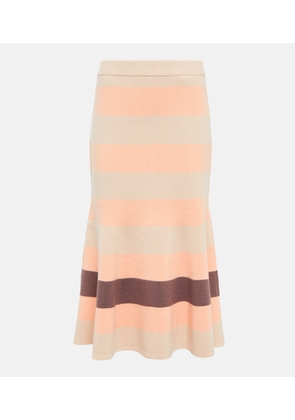Joseph Ribbedâknit midi skirt