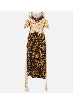 Marine Serre Printed midi dress